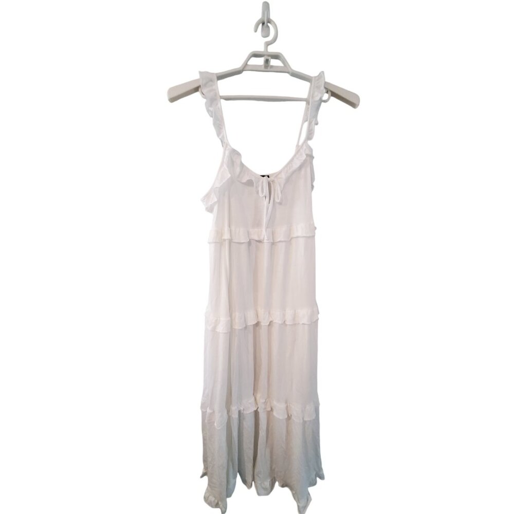 J Crew nwt keyhole maxi dress womens size Large white pink knit